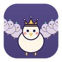 The Multi-Tofu app icon, a small round cream bird on a purple background